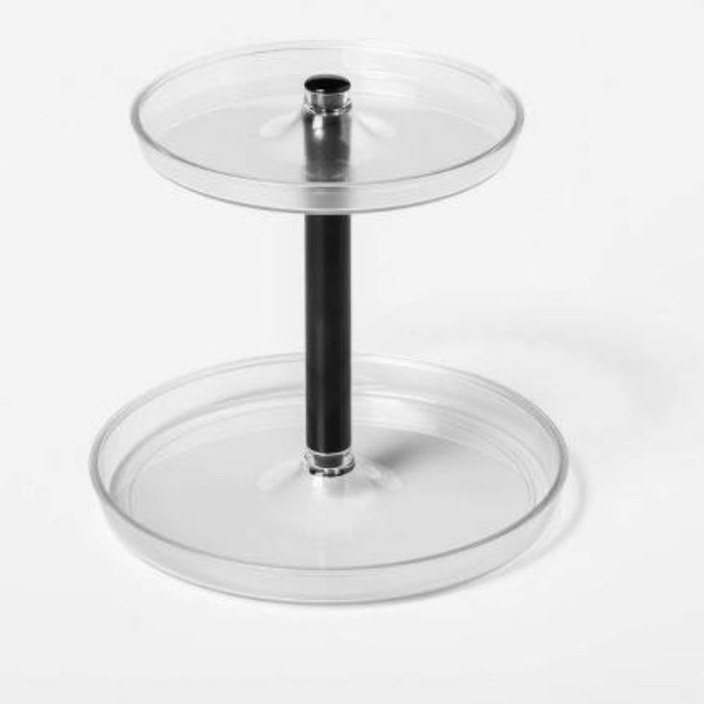 Clear bathroom tray